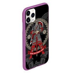 Чехол iPhone 11 Pro матовый Русский богатырь, цвет: 3D-фиолетовый — фото 2