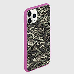 Чехол iPhone 11 Pro матовый Камуфляж - Димон, цвет: 3D-фиолетовый — фото 2