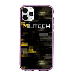 Чехол iPhone 11 Pro матовый MILITECH камуфляж Cyberpunk 2077, цвет: 3D-фиолетовый