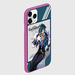 Чехол iPhone 11 Pro матовый Кэйа - Genshin Impact, цвет: 3D-фиолетовый — фото 2