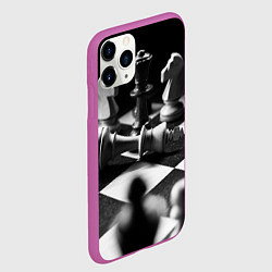 Чехол iPhone 11 Pro матовый Шахматы фигуры доска ход мат, цвет: 3D-фиолетовый — фото 2