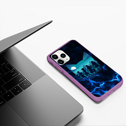 Чехол iPhone 11 Pro матовый Fairy tail Хвост Феи, цвет: 3D-фиолетовый — фото 2