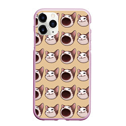 Чехол iPhone 11 Pro матовый Поп кэт, цвет: 3D-розовый