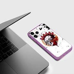 Чехол iPhone 11 Pro матовый Cyberpunk 2077, цвет: 3D-фиолетовый — фото 2