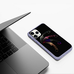 Чехол iPhone 11 Pro матовый CS Ножи, цвет: 3D-светло-сиреневый — фото 2