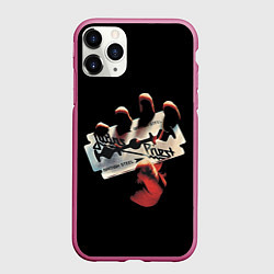 Чехол iPhone 11 Pro матовый Judas Priest, цвет: 3D-малиновый