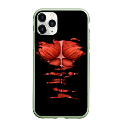 Чехол iPhone 11 Pro матовый Титан, цвет: 3D-салатовый