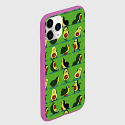 Чехол iPhone 11 Pro матовый Авокадо Зарядка, цвет: 3D-фиолетовый — фото 2