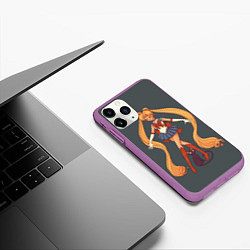 Чехол iPhone 11 Pro матовый Sailor Moon Сейлор Мун, цвет: 3D-фиолетовый — фото 2