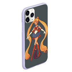 Чехол iPhone 11 Pro матовый Sailor Moon Сейлор Мун, цвет: 3D-светло-сиреневый — фото 2