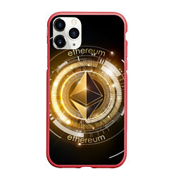 Чехол iPhone 11 Pro матовый ETHEREUM ЭФИРИУМ, цвет: 3D-красный