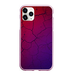 Чехол iPhone 11 Pro матовый Трещины, цвет: 3D-розовый