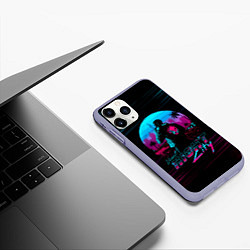 Чехол iPhone 11 Pro матовый Cyberpunk 2077 NIGHT CITY, цвет: 3D-светло-сиреневый — фото 2