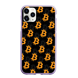 Чехол iPhone 11 Pro матовый БИТКОИН BITCOIN, цвет: 3D-светло-сиреневый