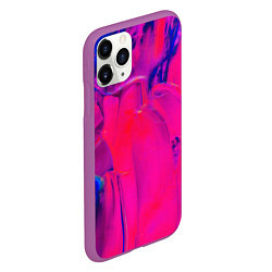 Чехол iPhone 11 Pro матовый Фон Pink and blue, цвет: 3D-фиолетовый — фото 2