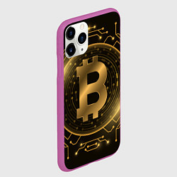 Чехол iPhone 11 Pro матовый ЗОЛОТОЙ БИТКОИН, цвет: 3D-фиолетовый — фото 2