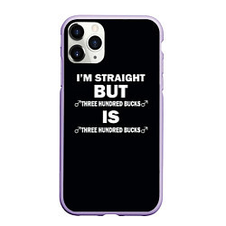 Чехол iPhone 11 Pro матовый IM STRAIGHT, цвет: 3D-светло-сиреневый