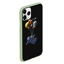 Чехол iPhone 11 Pro матовый Space Travel, цвет: 3D-салатовый — фото 2