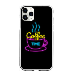 Чехол iPhone 11 Pro матовый Время кофе Неон