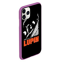 Чехол iPhone 11 Pro матовый Lupin - Сериал Люпен, цвет: 3D-фиолетовый — фото 2