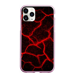 Чехол iPhone 11 Pro матовый ЛАВА ЛАВОВЫЕ ТРЕЩИНЫ LAVA, цвет: 3D-розовый