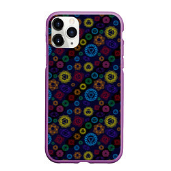 Чехол iPhone 11 Pro матовый Чакры, цвет: 3D-фиолетовый