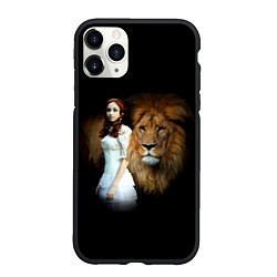Чехол iPhone 11 Pro матовый Львиная дружба, цвет: 3D-черный
