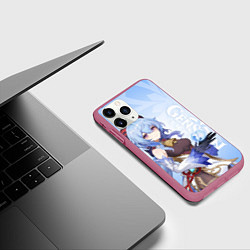 Чехол iPhone 11 Pro матовый GENSHIN IMPACT, ГАНЬ ЮЙ, цвет: 3D-малиновый — фото 2