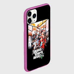 Чехол iPhone 11 Pro матовый Grand Theft Auto five, цвет: 3D-фиолетовый — фото 2