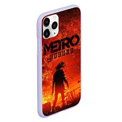 Чехол iPhone 11 Pro матовый Metro Exodus, цвет: 3D-светло-сиреневый — фото 2