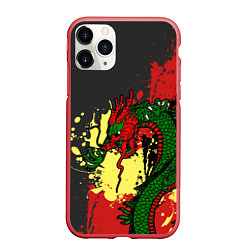 Чехол iPhone 11 Pro матовый Chinese dragon