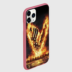 Чехол iPhone 11 Pro матовый ВИКИНГИ VIKINGS V, цвет: 3D-малиновый — фото 2