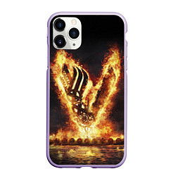 Чехол iPhone 11 Pro матовый ВИКИНГИ VIKINGS V, цвет: 3D-светло-сиреневый