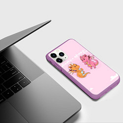 Чехол iPhone 11 Pro матовый Мать драконов, цвет: 3D-фиолетовый — фото 2