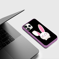 Чехол iPhone 11 Pro матовый УШАСТИК, цвет: 3D-фиолетовый — фото 2