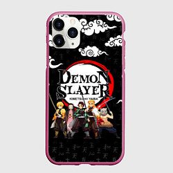 Чехол iPhone 11 Pro матовый КЛИНОК, РАССЕКАЮЩИЙ ДЕМОНОВ, цвет: 3D-малиновый