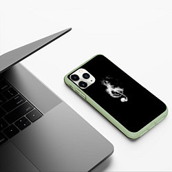 Чехол iPhone 11 Pro матовый Ключ из дыма, цвет: 3D-салатовый — фото 2