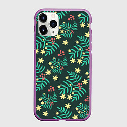 Чехол iPhone 11 Pro матовый Рябина, цвет: 3D-фиолетовый