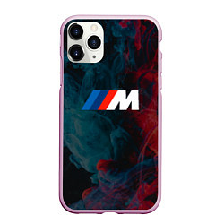 Чехол iPhone 11 Pro матовый BMW M Power БМВ М, цвет: 3D-розовый