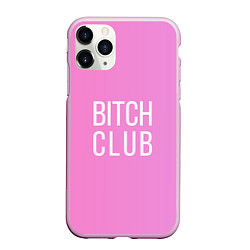 Чехол iPhone 11 Pro матовый Bitch club, цвет: 3D-розовый