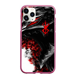 Чехол iPhone 11 Pro матовый BERSERK БЕРСЕРК, цвет: 3D-малиновый