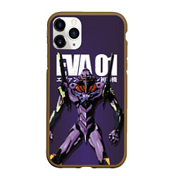 Чехол iPhone 11 Pro матовый EVA-01, цвет: 3D-коричневый