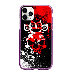 Чехол iPhone 11 Pro матовый Five Finger Death Punch 8, цвет: 3D-фиолетовый