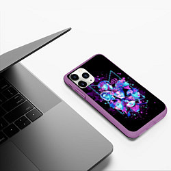 Чехол iPhone 11 Pro матовый BTS, цвет: 3D-фиолетовый — фото 2
