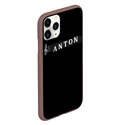 Чехол iPhone 11 Pro матовый Anton, цвет: 3D-коричневый — фото 2