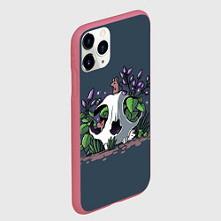Чехол iPhone 11 Pro матовый Мыши в черепе, цвет: 3D-малиновый — фото 2