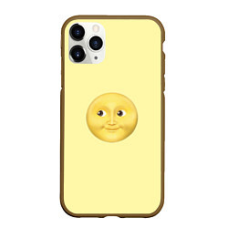 Чехол iPhone 11 Pro матовый Светлая луна, цвет: 3D-коричневый