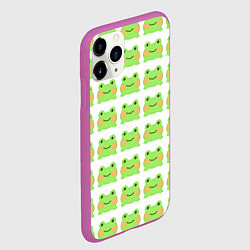 Чехол iPhone 11 Pro матовый Лягушка, цвет: 3D-фиолетовый — фото 2