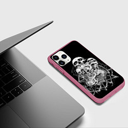 Чехол iPhone 11 Pro матовый ЧЕРЕПА, цвет: 3D-малиновый — фото 2