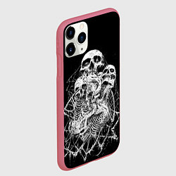 Чехол iPhone 11 Pro матовый ЧЕРЕПА, цвет: 3D-малиновый — фото 2